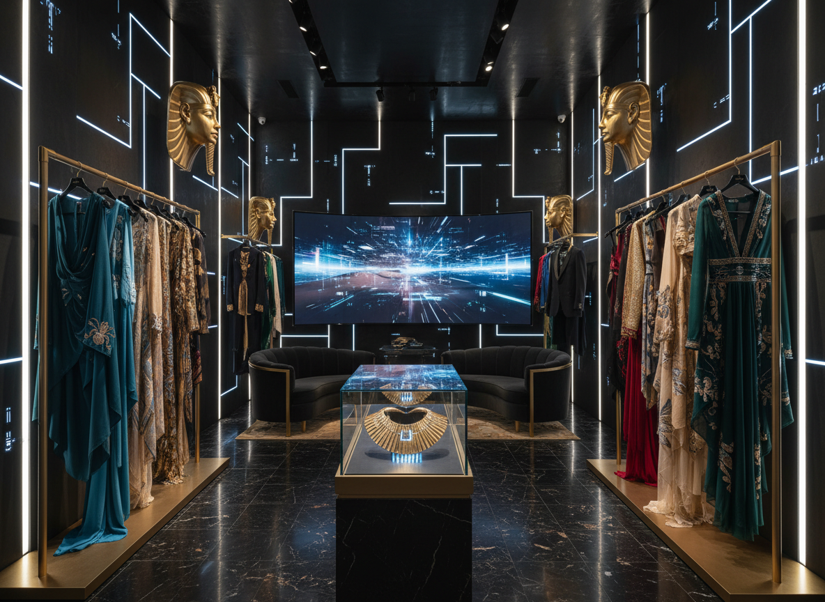 Visuel MB.BOSSMARKET ambiance futuriste pharaonique