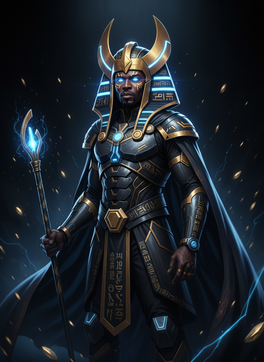 Portrait royal et pharaonique de MC One