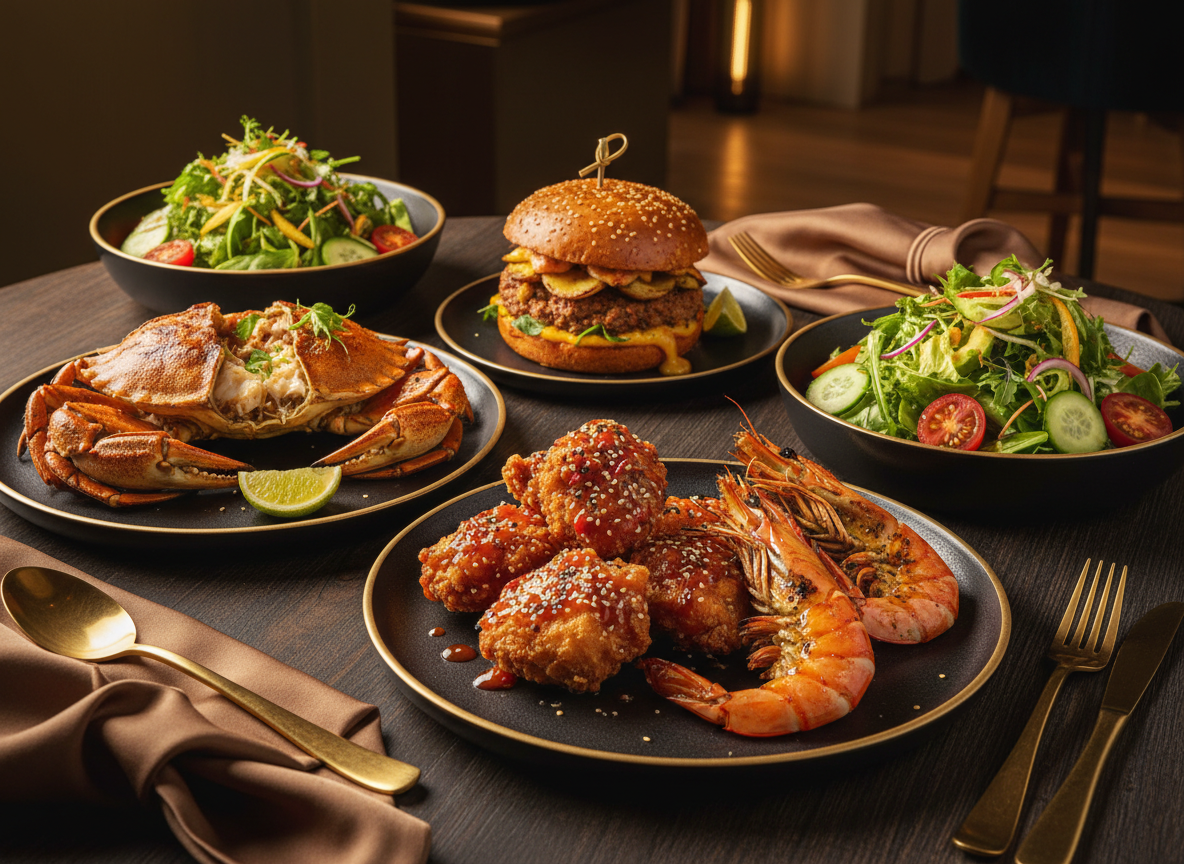 Gambas, grillades, cuisine moderne — MB.BOSSFOOD